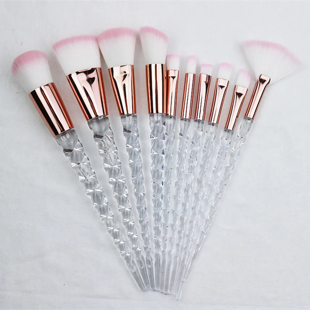 10 Pcs Unicorn Make Up Brush