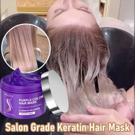 Purple Keratin Hair Mask for Dry Frizzy Hair
