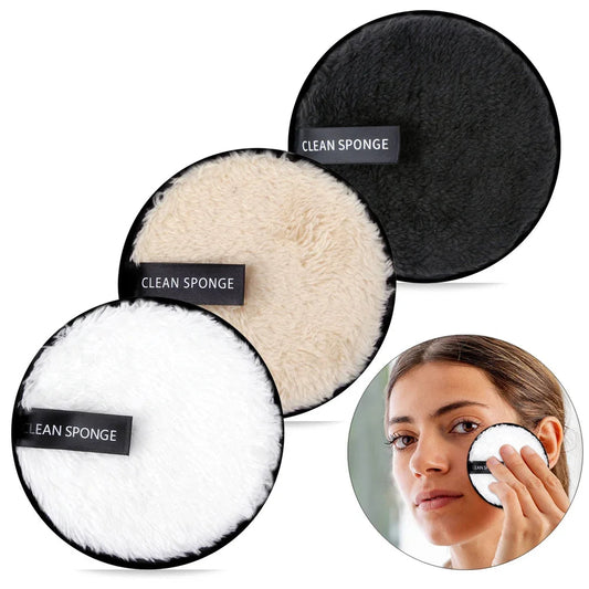 3Pcs Reusable Makeup Remover Pads
