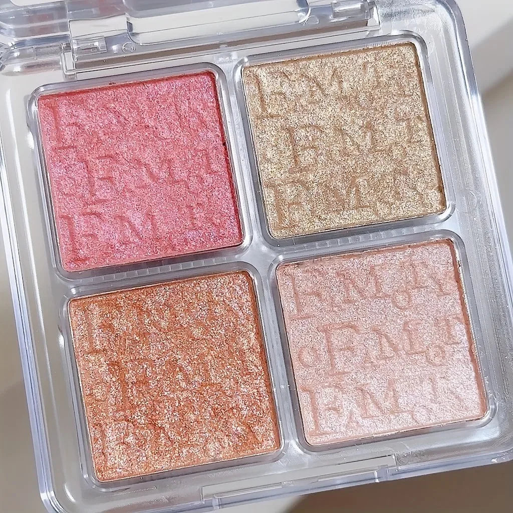 4 Colors Facial Highlighter Palette