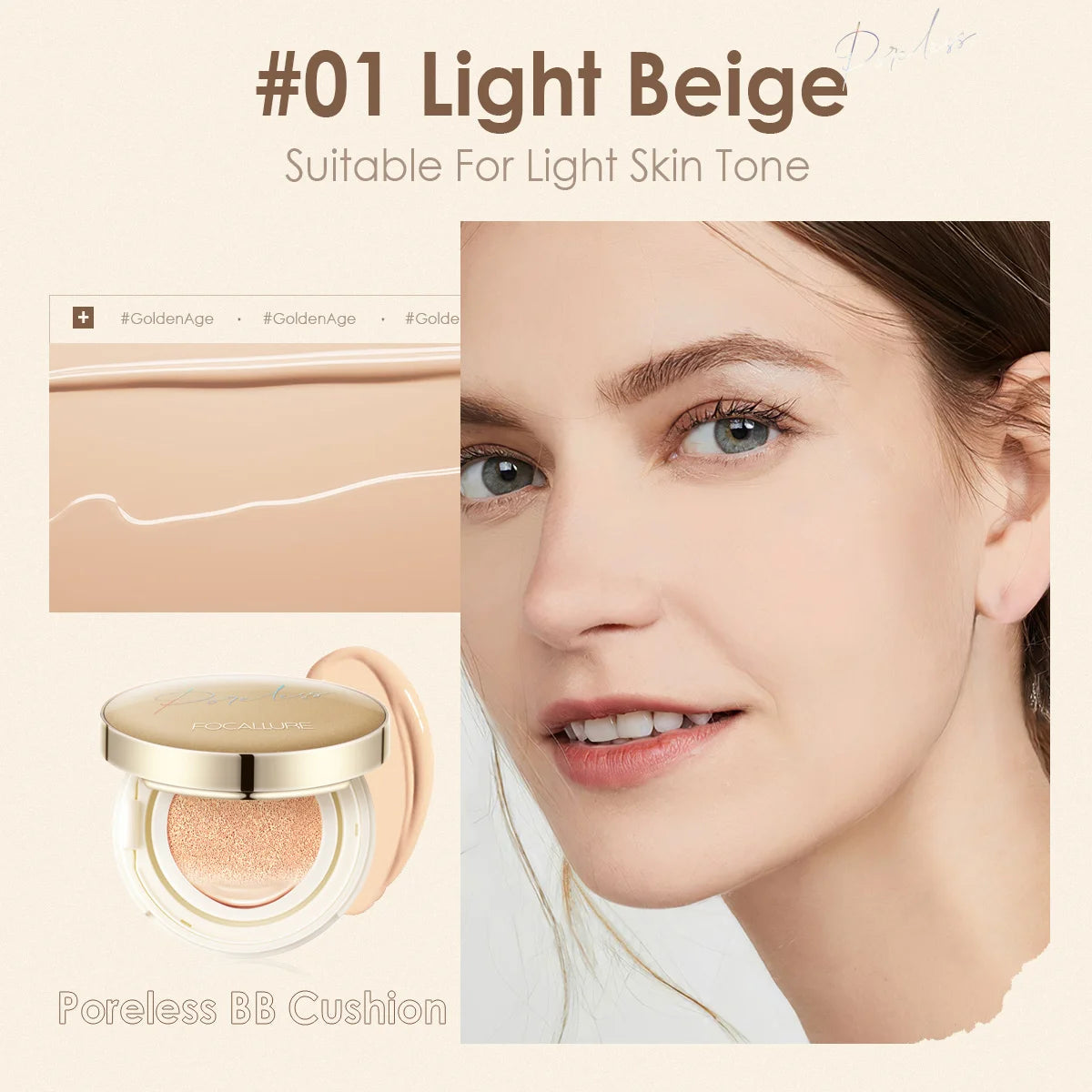 Long Lasting Foundation Cushion Compact With Makeup Puff