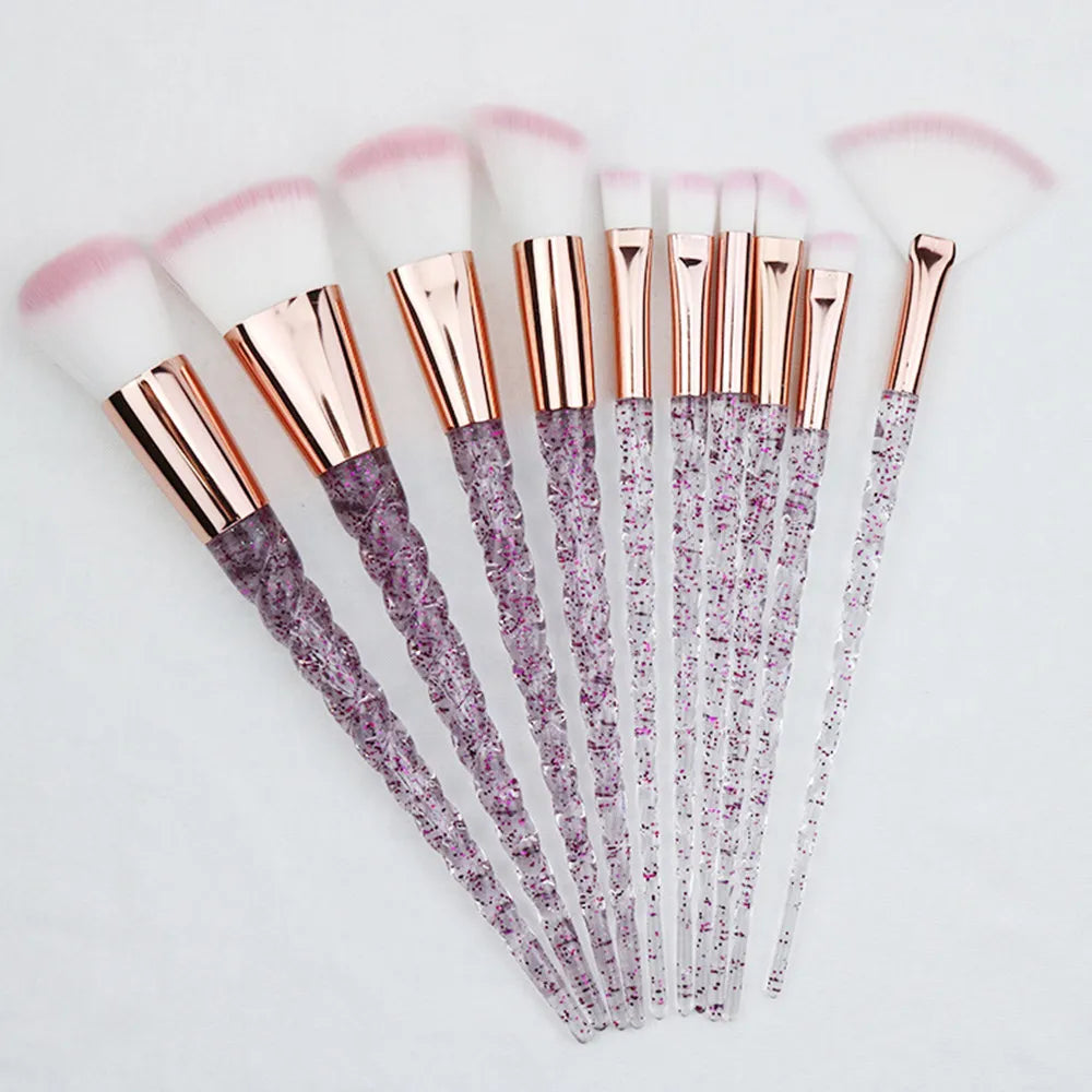 10 Pcs Unicorn Make Up Brush