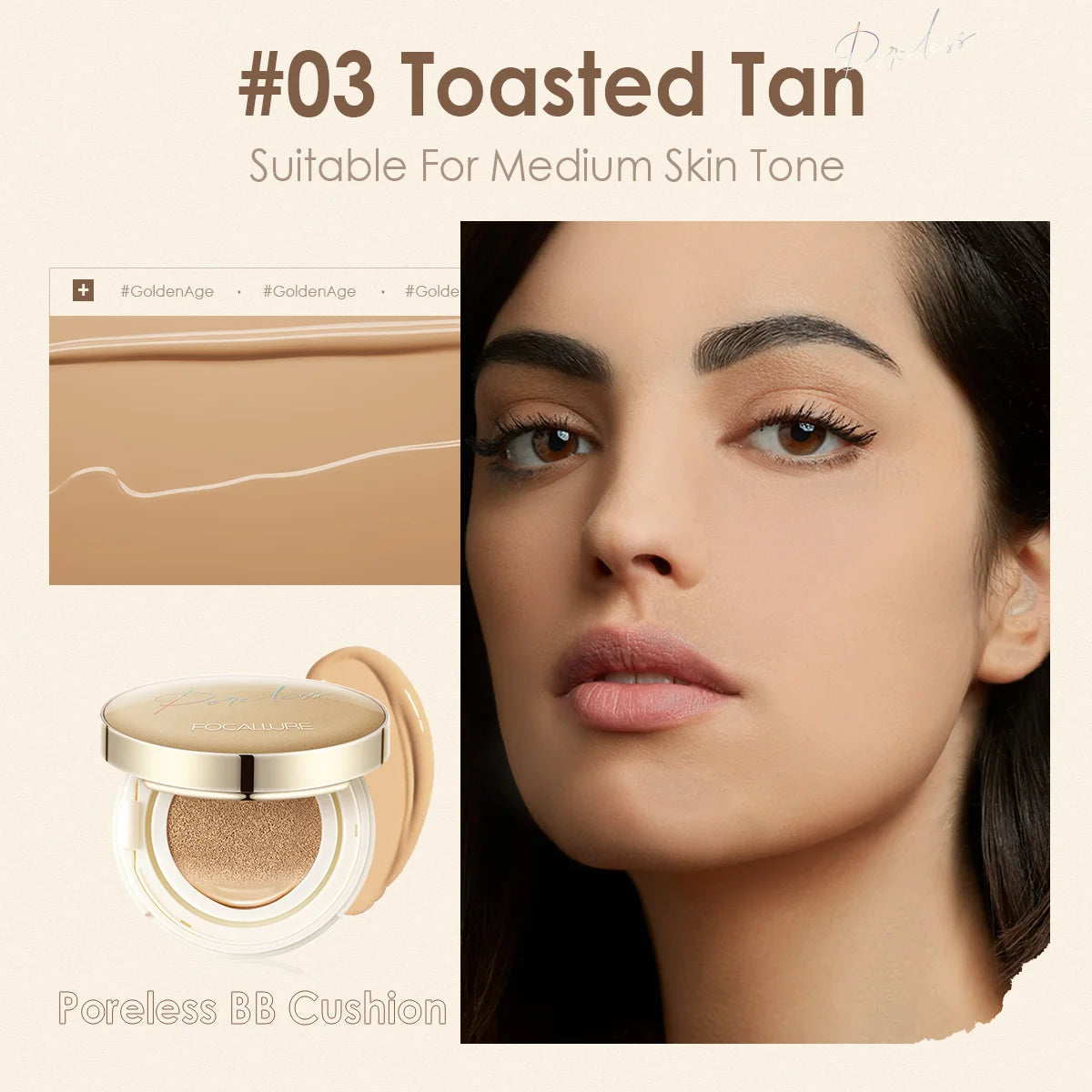 Long Lasting Foundation Cushion Compact With Makeup Puff