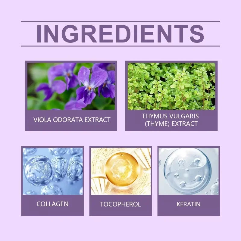Purple Keratin Hair Mask for Dry Frizzy Hair